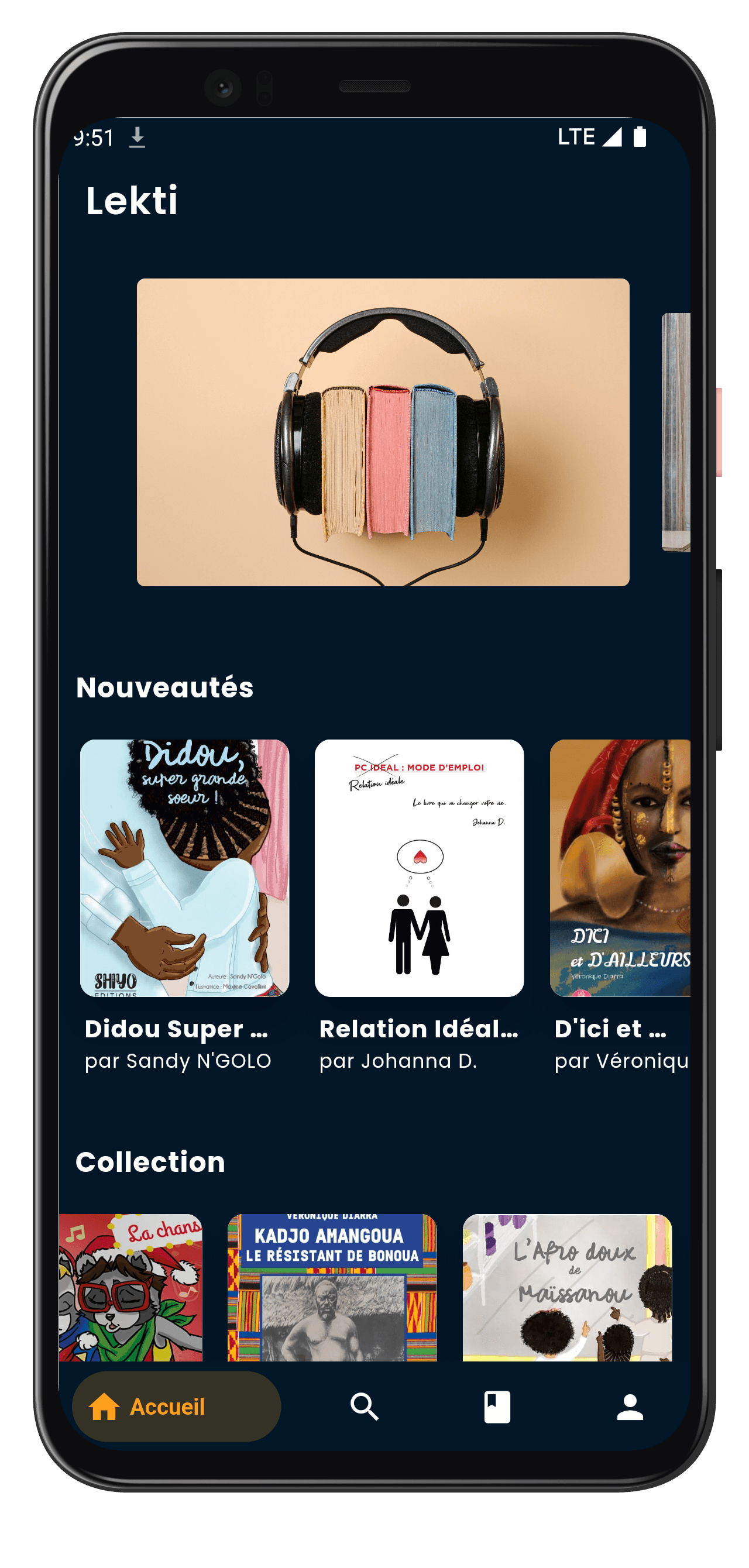 Application Lekti sur téléphone