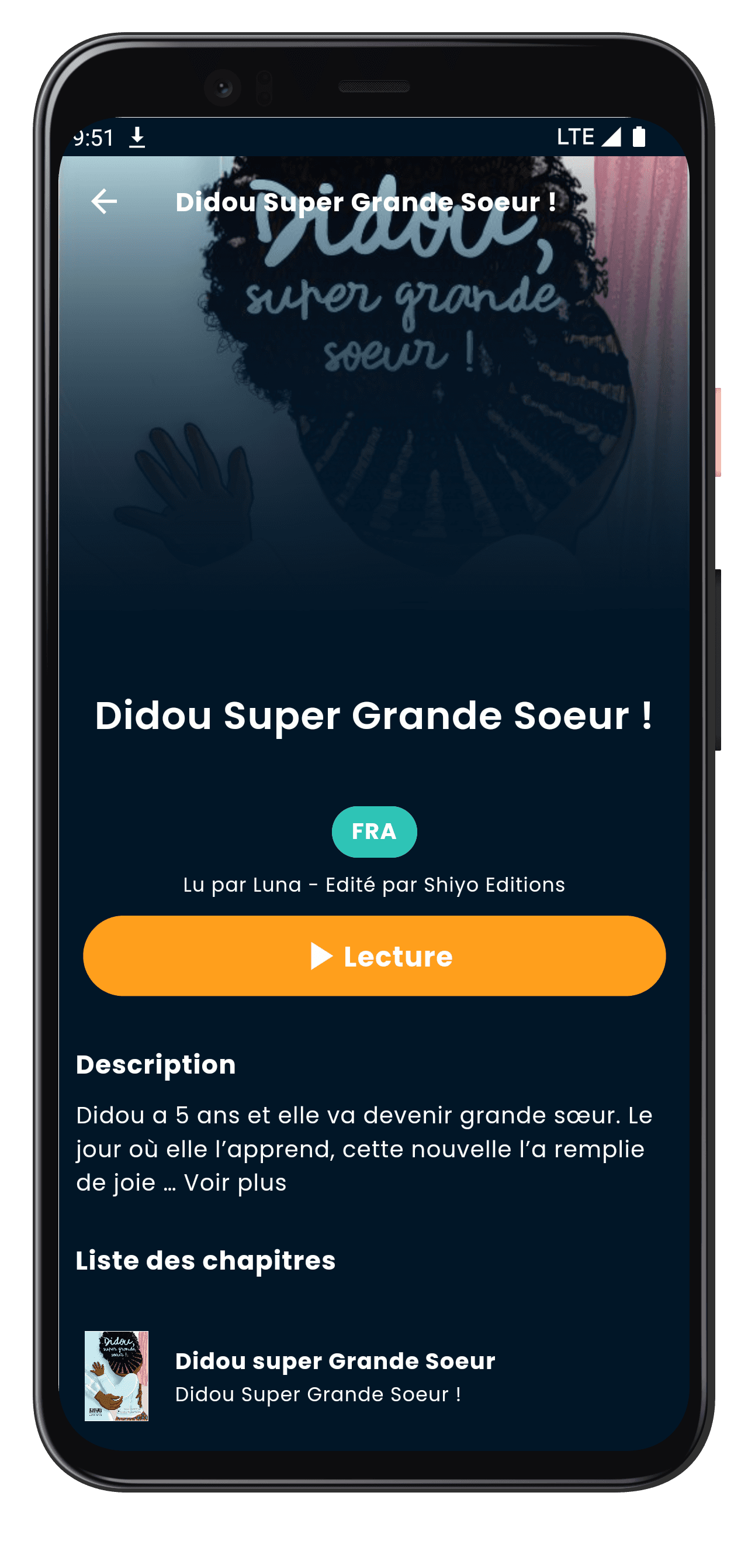 Application Lekti sur téléphone
